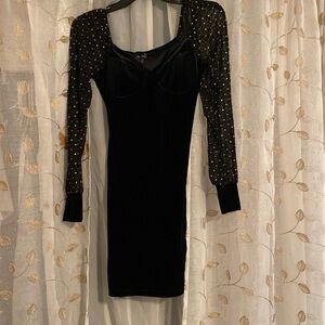 Black velvet Lilly Rosa dress